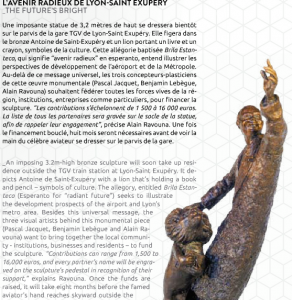 Un projet de sculpture de l'avenir radieux à Lyon