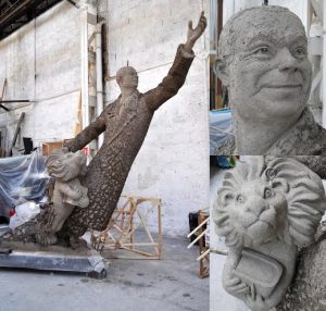 Statue Saint Exupery en argile
