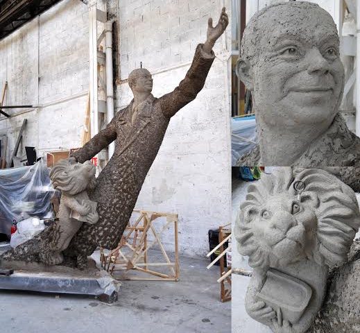 Statue Saint Exupery en argile